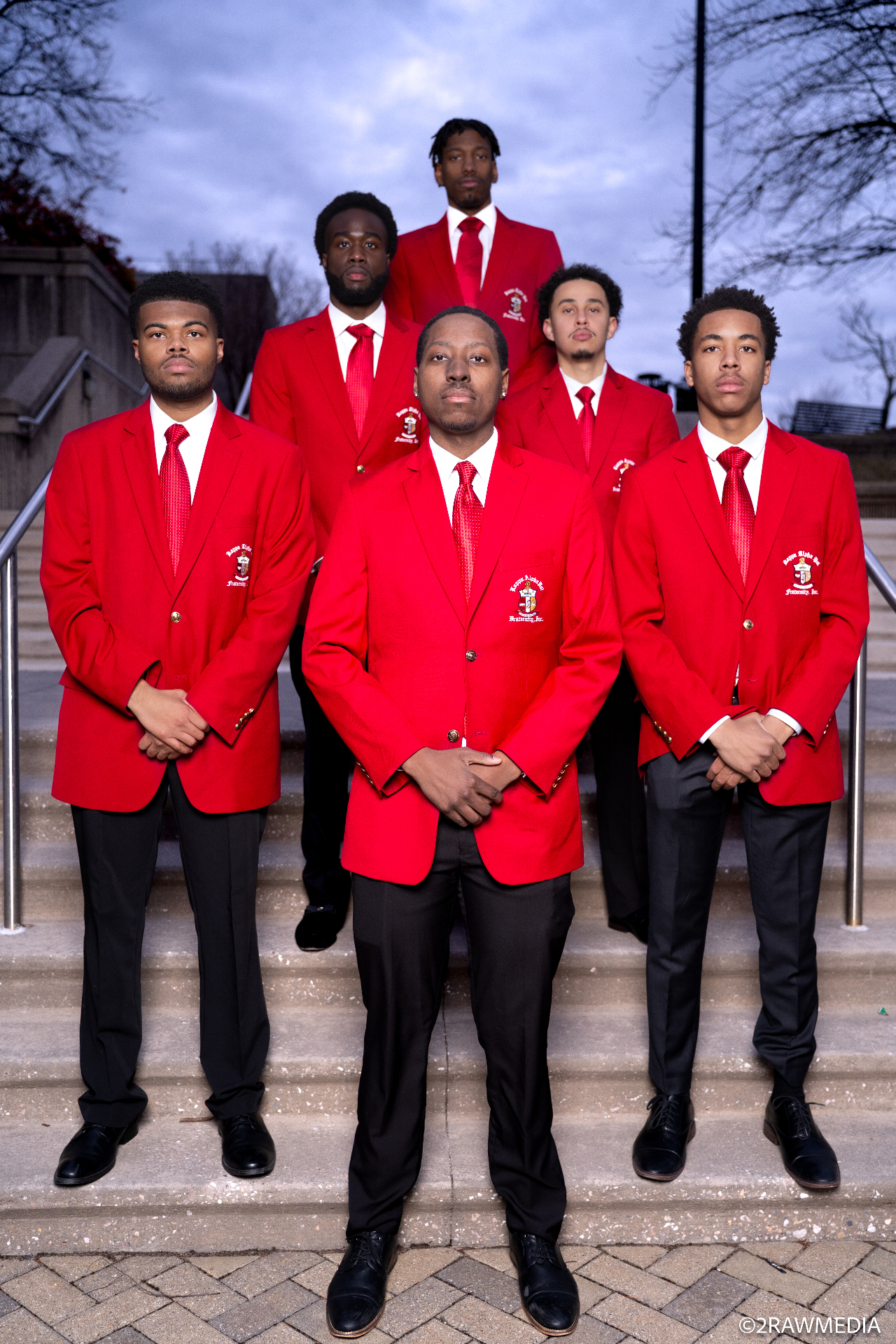 Brothers of Theta Chi in formation